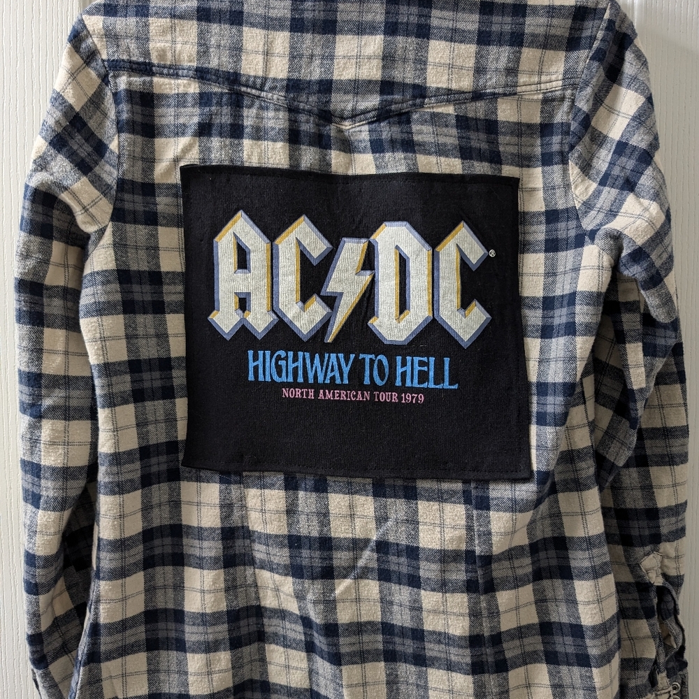 ACDC Upcycled Flannel Shirt